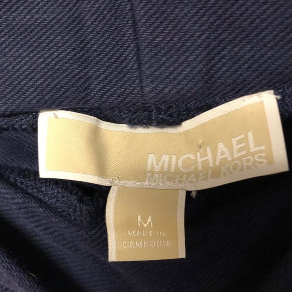 MICHAEL KORS NAVY STRETCH KINIT Pull on LEGGING PANTS SZ MD - Picture 4 of 9